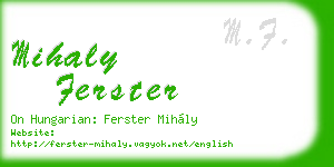 mihaly ferster business card